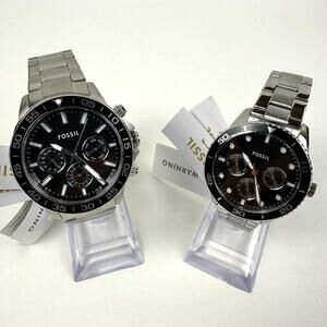 Fossil Couple Set His & Hers Multifunction Stainless Steel Watch BQ2753SET $330